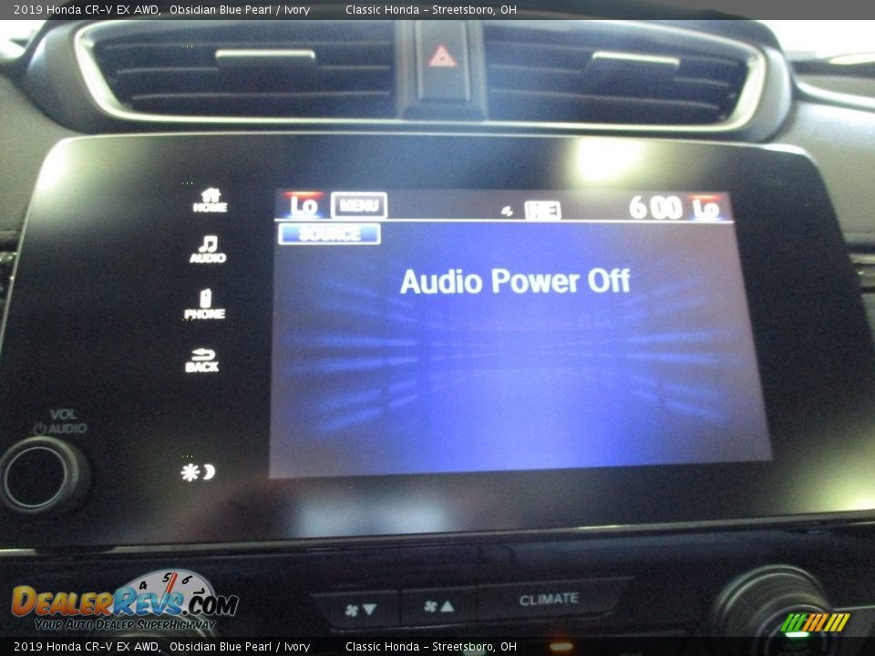 2019 Honda CR-V EX AWD Obsidian Blue Pearl / Ivory Photo #36