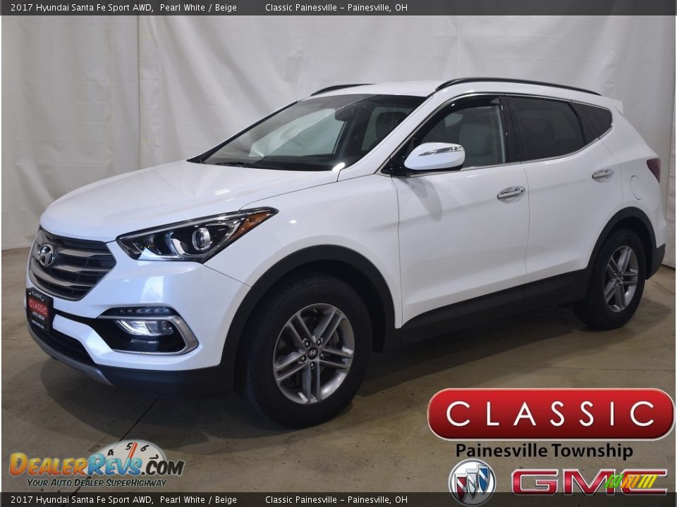 2017 Hyundai Santa Fe Sport AWD Pearl White / Beige Photo #1