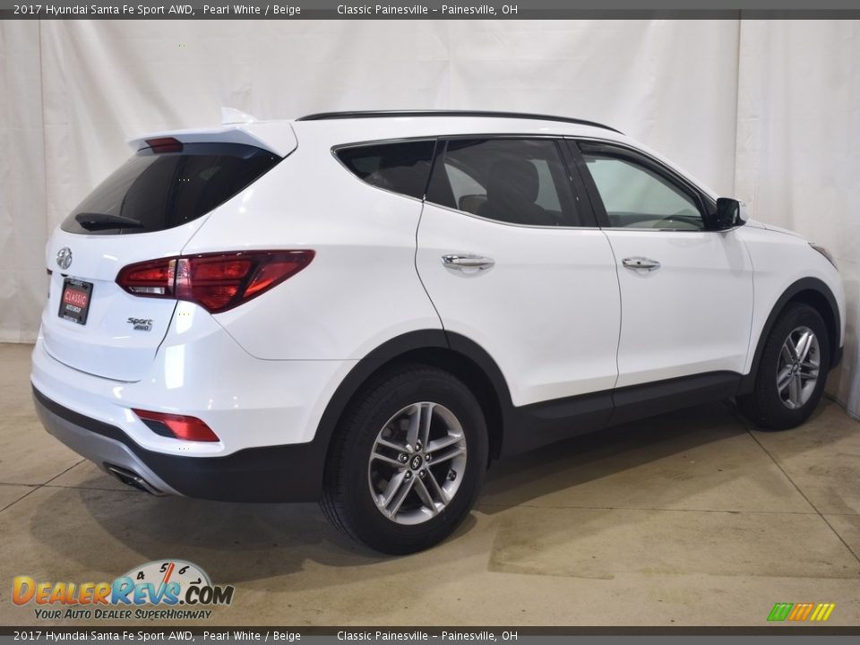 2017 Hyundai Santa Fe Sport AWD Pearl White / Beige Photo #2