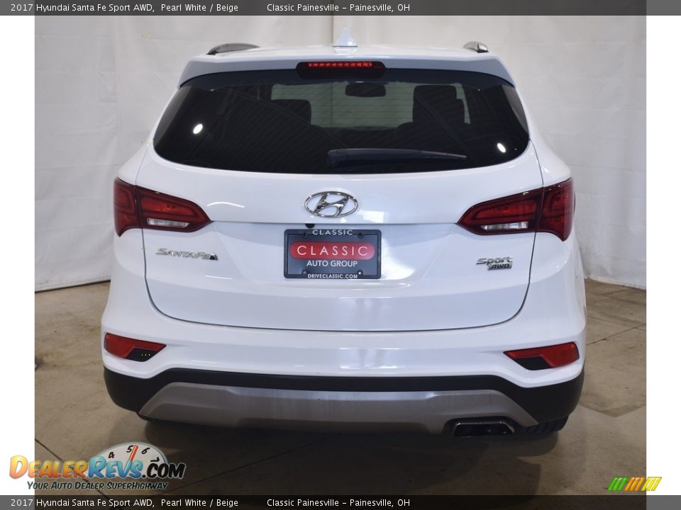 2017 Hyundai Santa Fe Sport AWD Pearl White / Beige Photo #3