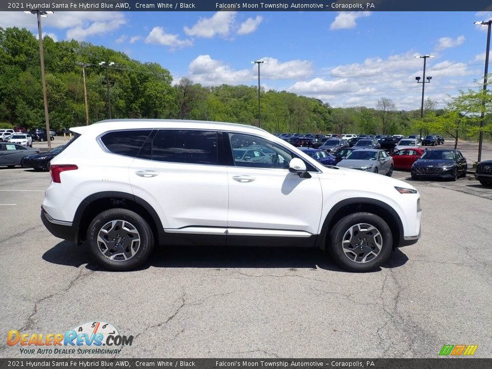 Cream White 2021 Hyundai Santa Fe Hybrid Blue AWD Photo #1