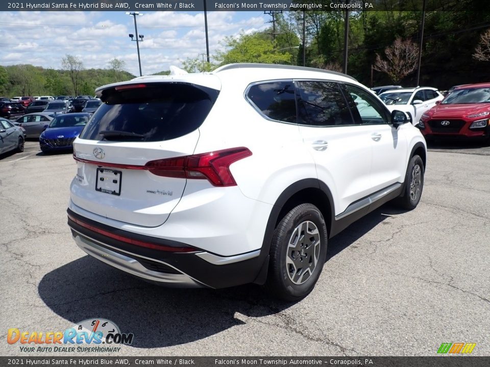 2021 Hyundai Santa Fe Hybrid Blue AWD Cream White / Black Photo #2