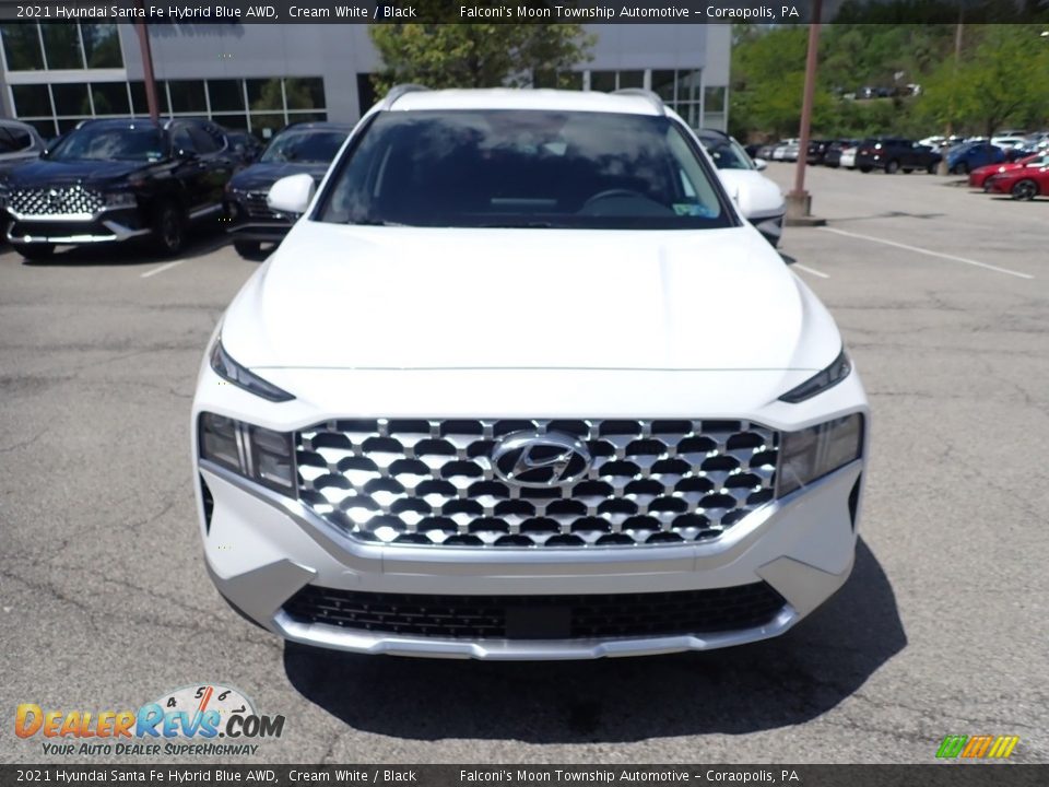 2021 Hyundai Santa Fe Hybrid Blue AWD Cream White / Black Photo #4