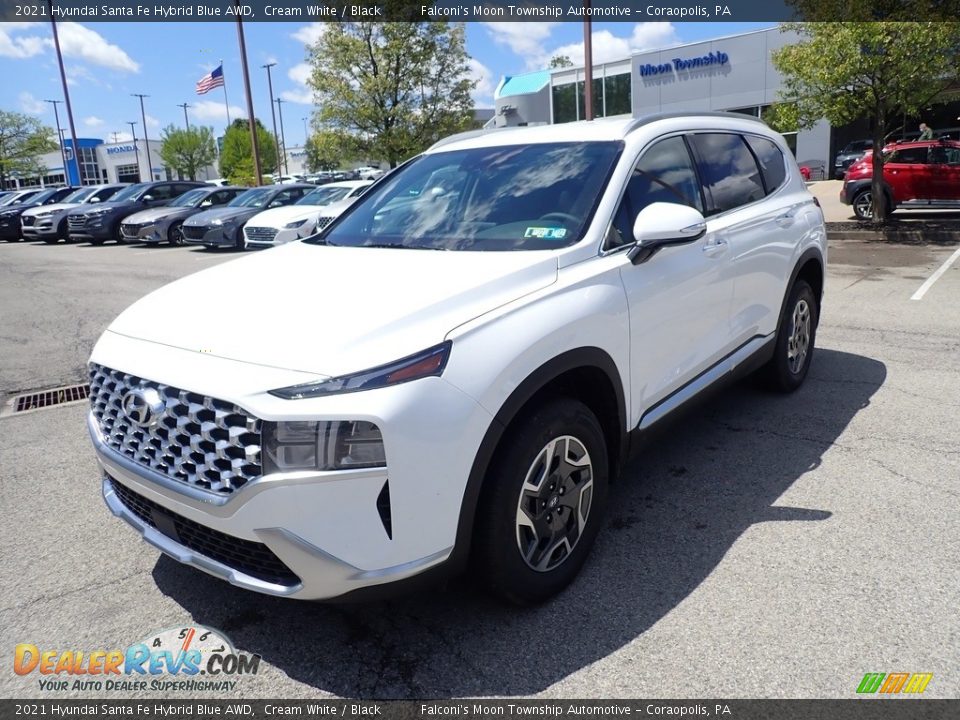 2021 Hyundai Santa Fe Hybrid Blue AWD Cream White / Black Photo #5