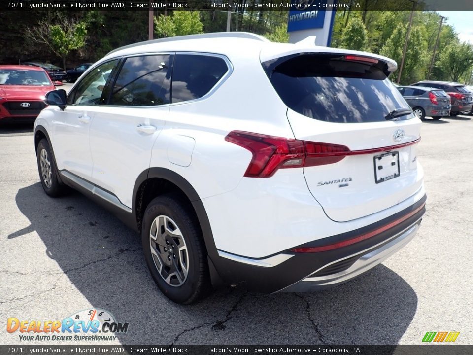 2021 Hyundai Santa Fe Hybrid Blue AWD Cream White / Black Photo #6