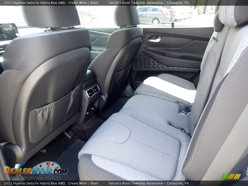 Rear Seat of 2021 Hyundai Santa Fe Hybrid Blue AWD Photo #8