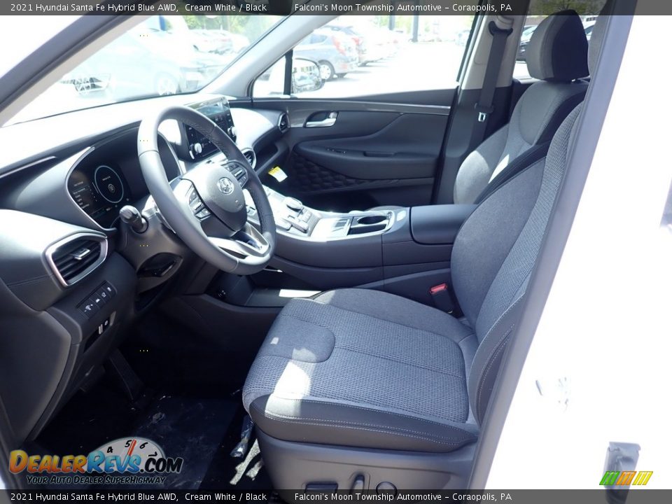 Front Seat of 2021 Hyundai Santa Fe Hybrid Blue AWD Photo #10