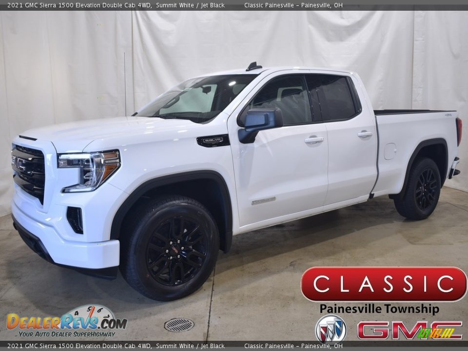 2021 GMC Sierra 1500 Elevation Double Cab 4WD Summit White / Jet Black Photo #1