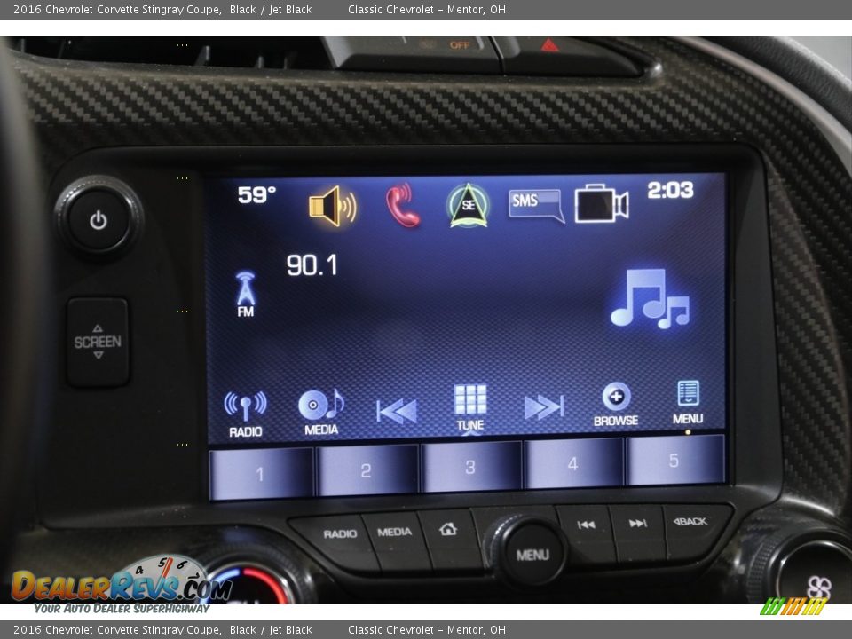 2016 Chevrolet Corvette Stingray Coupe Black / Jet Black Photo #11