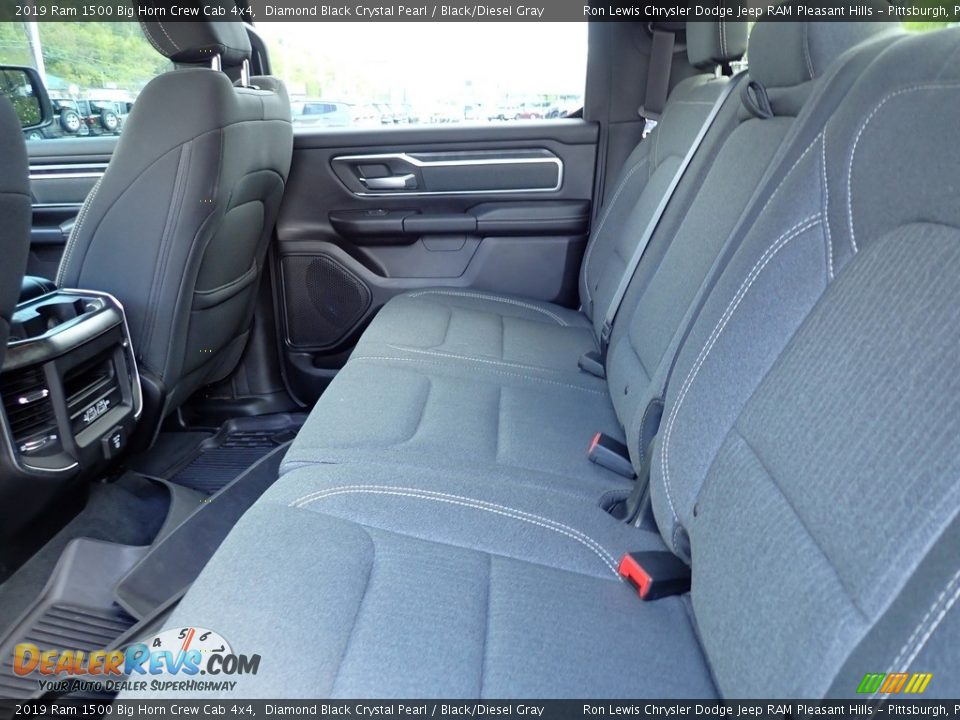 2019 Ram 1500 Big Horn Crew Cab 4x4 Diamond Black Crystal Pearl / Black/Diesel Gray Photo #11