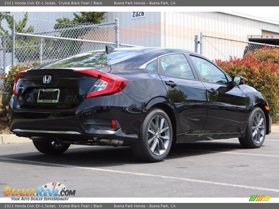 2021 Honda Civic EX-L Sedan Crystal Black Pearl / Black Photo #5