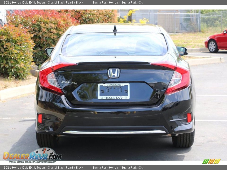 2021 Honda Civic EX-L Sedan Crystal Black Pearl / Black Photo #6