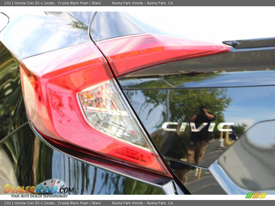 2021 Honda Civic EX-L Sedan Crystal Black Pearl / Black Photo #7