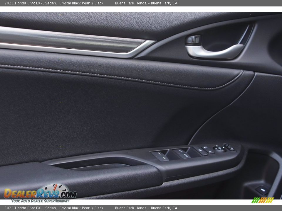 2021 Honda Civic EX-L Sedan Crystal Black Pearl / Black Photo #11
