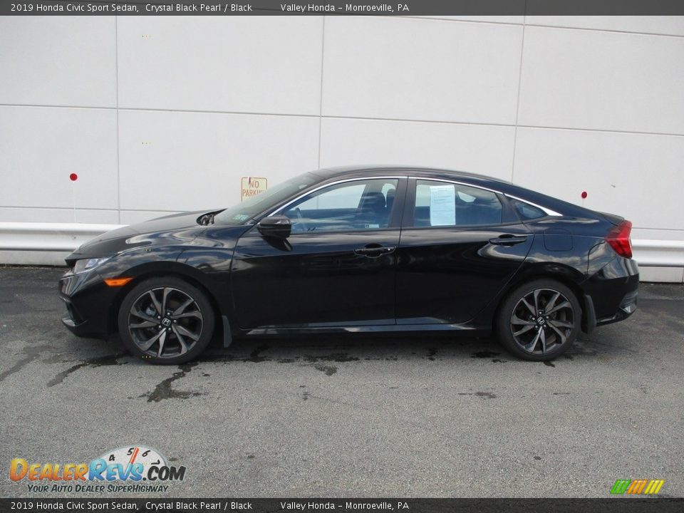 2019 Honda Civic Sport Sedan Crystal Black Pearl / Black Photo #2