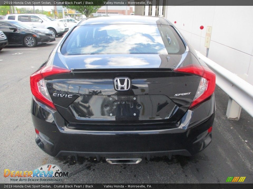 2019 Honda Civic Sport Sedan Crystal Black Pearl / Black Photo #4
