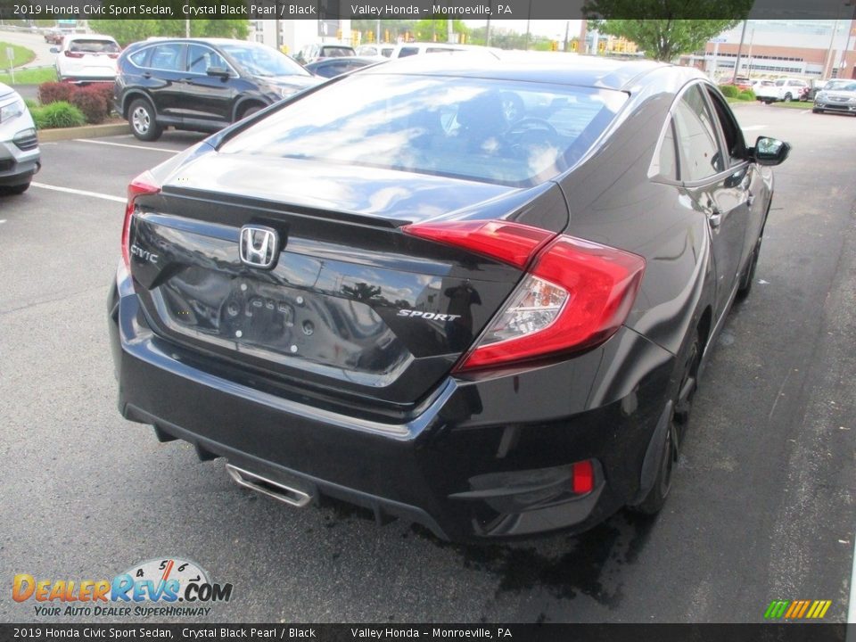 2019 Honda Civic Sport Sedan Crystal Black Pearl / Black Photo #5