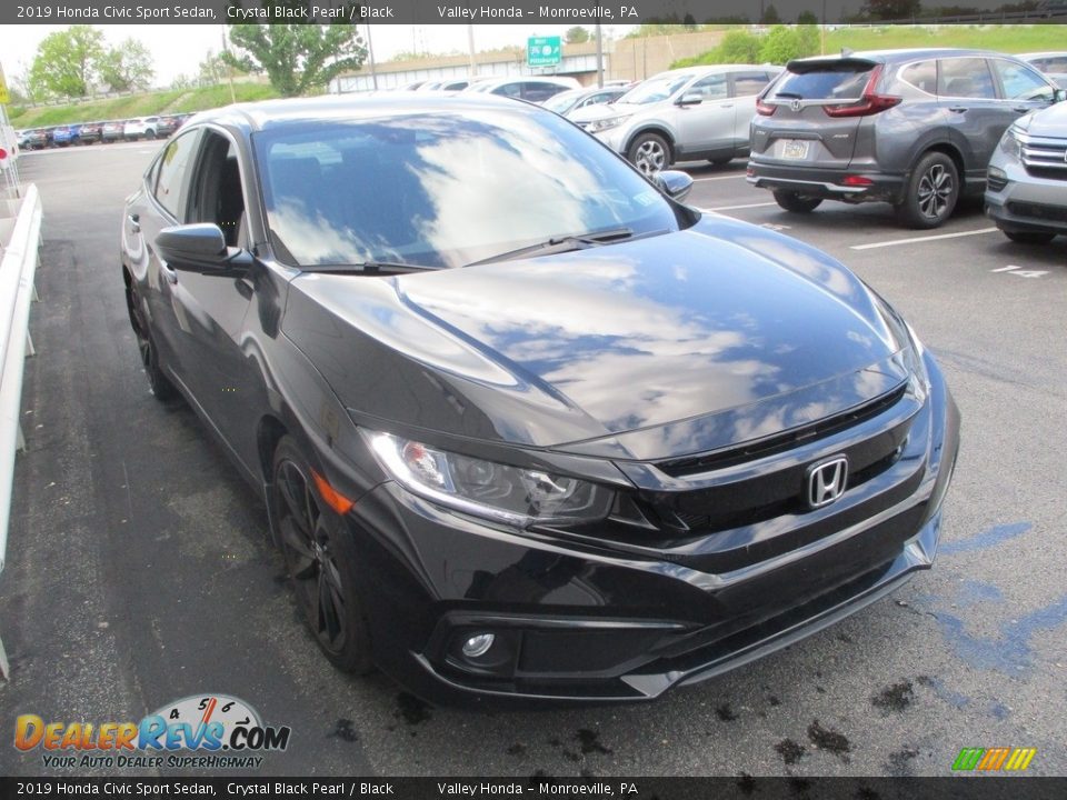 2019 Honda Civic Sport Sedan Crystal Black Pearl / Black Photo #7