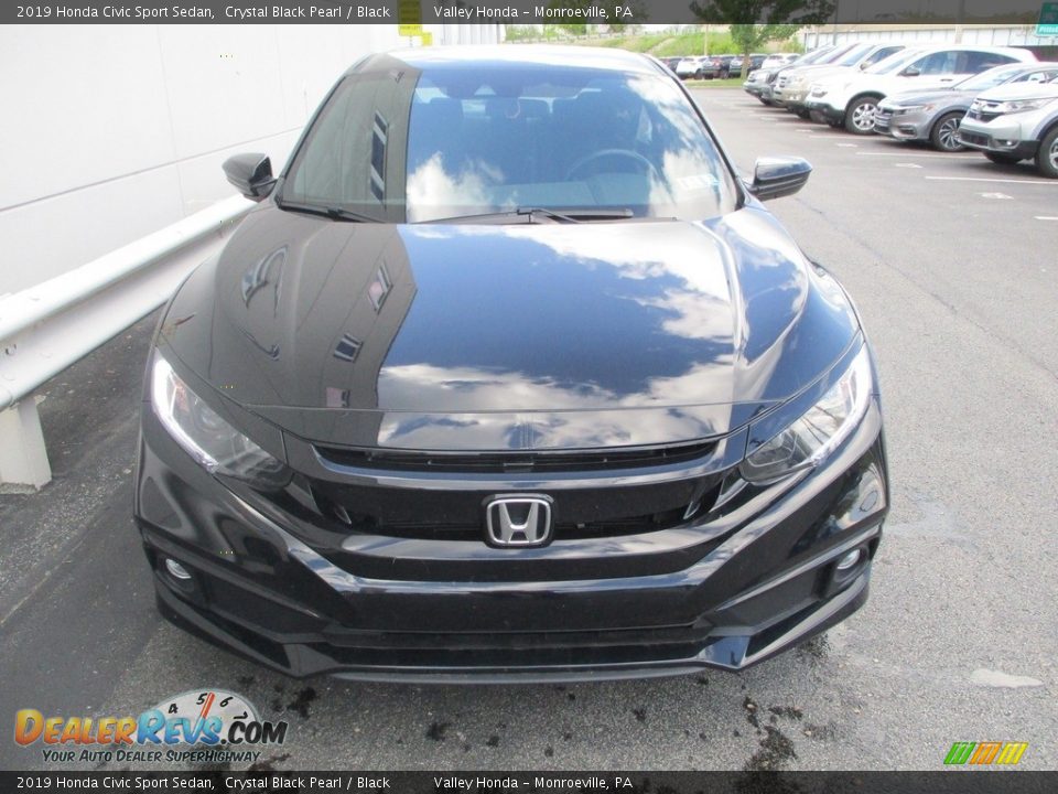 2019 Honda Civic Sport Sedan Crystal Black Pearl / Black Photo #8