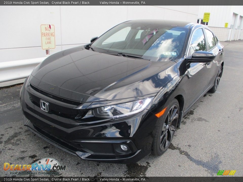 2019 Honda Civic Sport Sedan Crystal Black Pearl / Black Photo #9