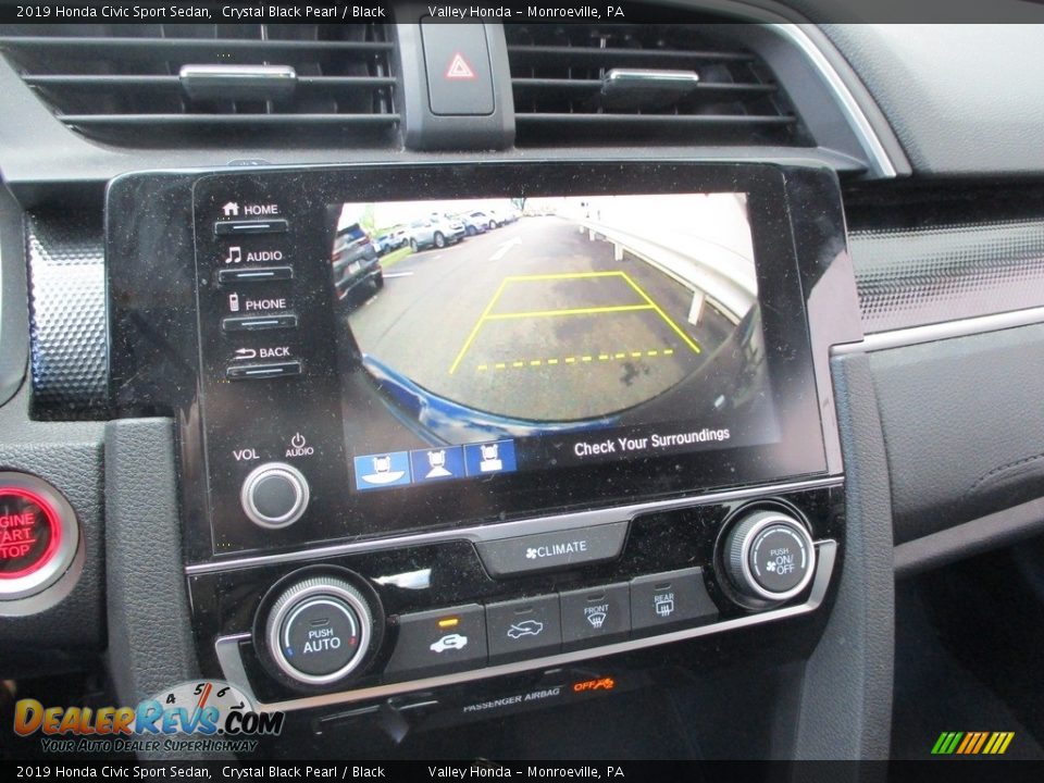 2019 Honda Civic Sport Sedan Crystal Black Pearl / Black Photo #14