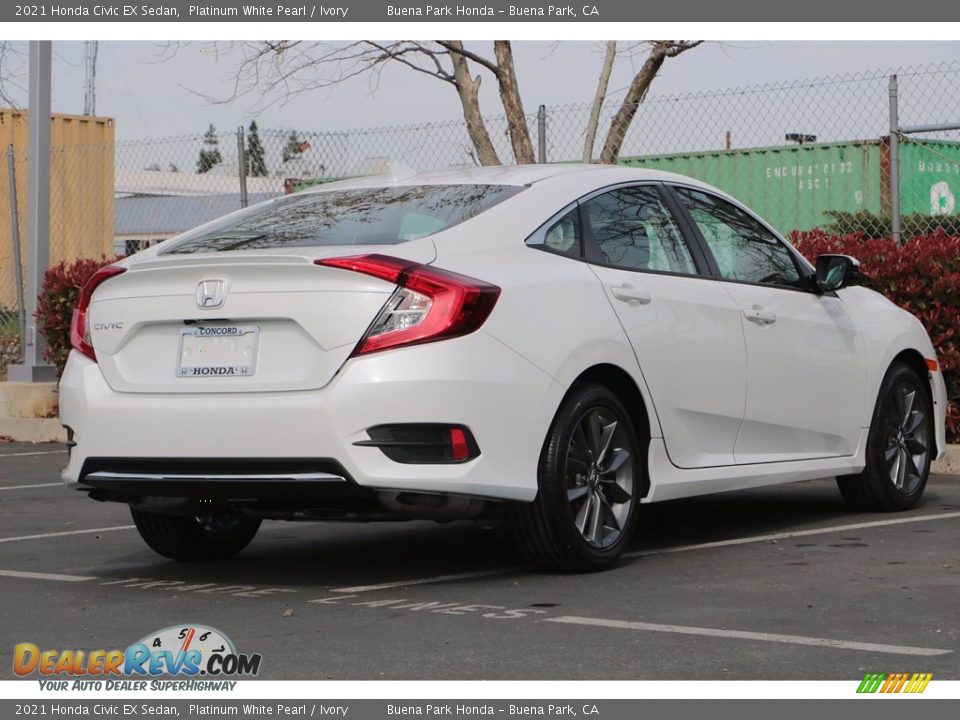 2021 Honda Civic EX Sedan Platinum White Pearl / Ivory Photo #5