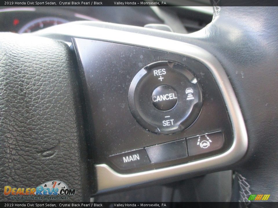 2019 Honda Civic Sport Sedan Crystal Black Pearl / Black Photo #17