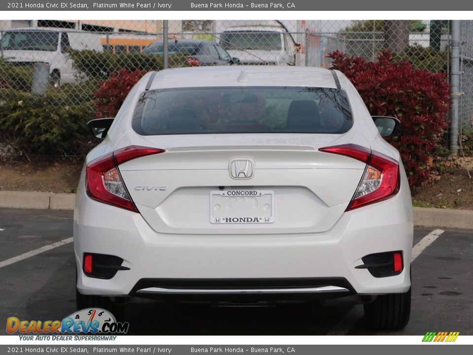 2021 Honda Civic EX Sedan Platinum White Pearl / Ivory Photo #6