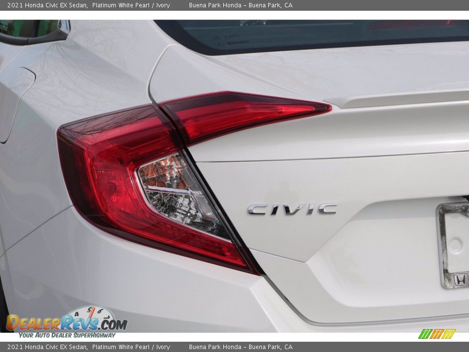 2021 Honda Civic EX Sedan Platinum White Pearl / Ivory Photo #7