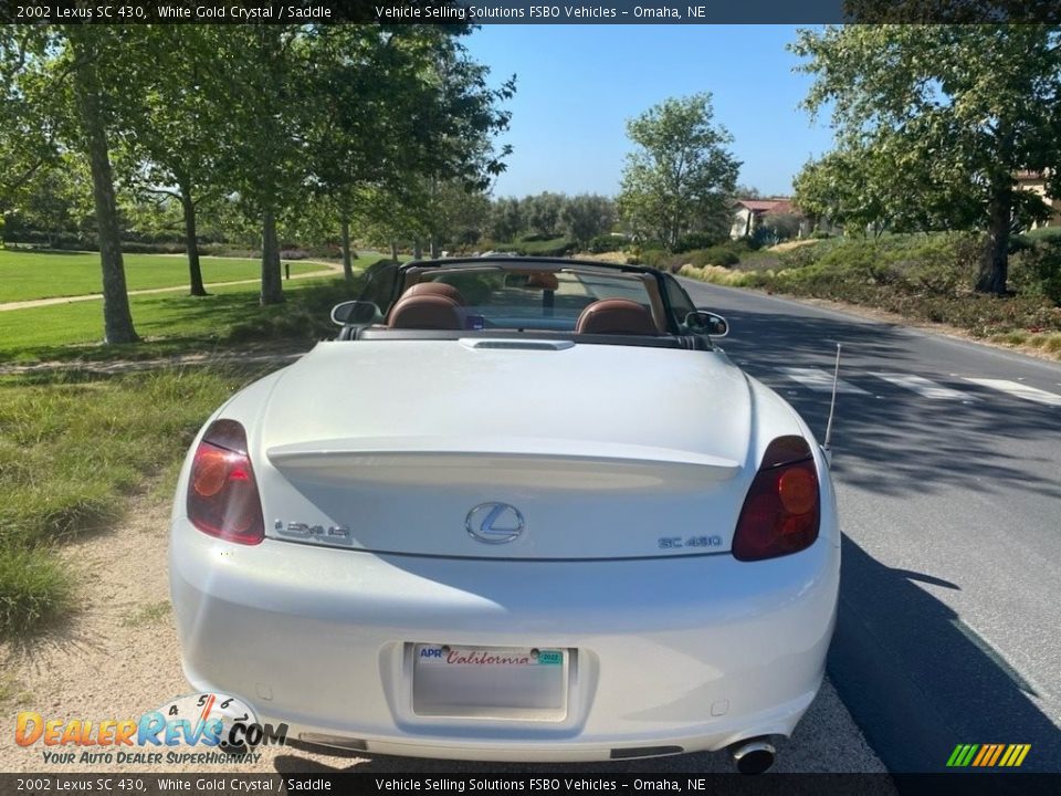 2002 Lexus SC 430 White Gold Crystal / Saddle Photo #8