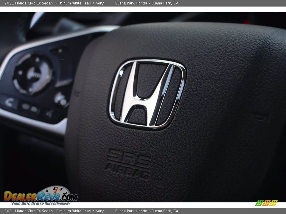 2021 Honda Civic EX Sedan Platinum White Pearl / Ivory Photo #22