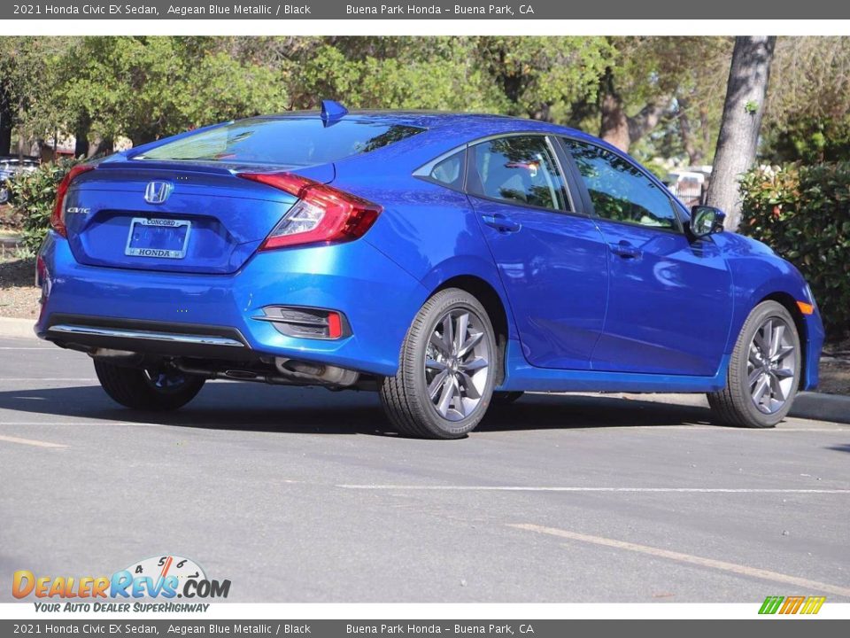 2021 Honda Civic EX Sedan Aegean Blue Metallic / Black Photo #5