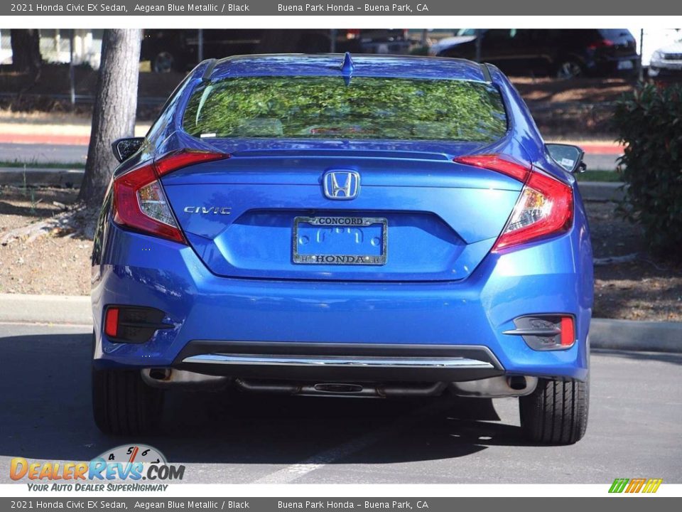 2021 Honda Civic EX Sedan Aegean Blue Metallic / Black Photo #6