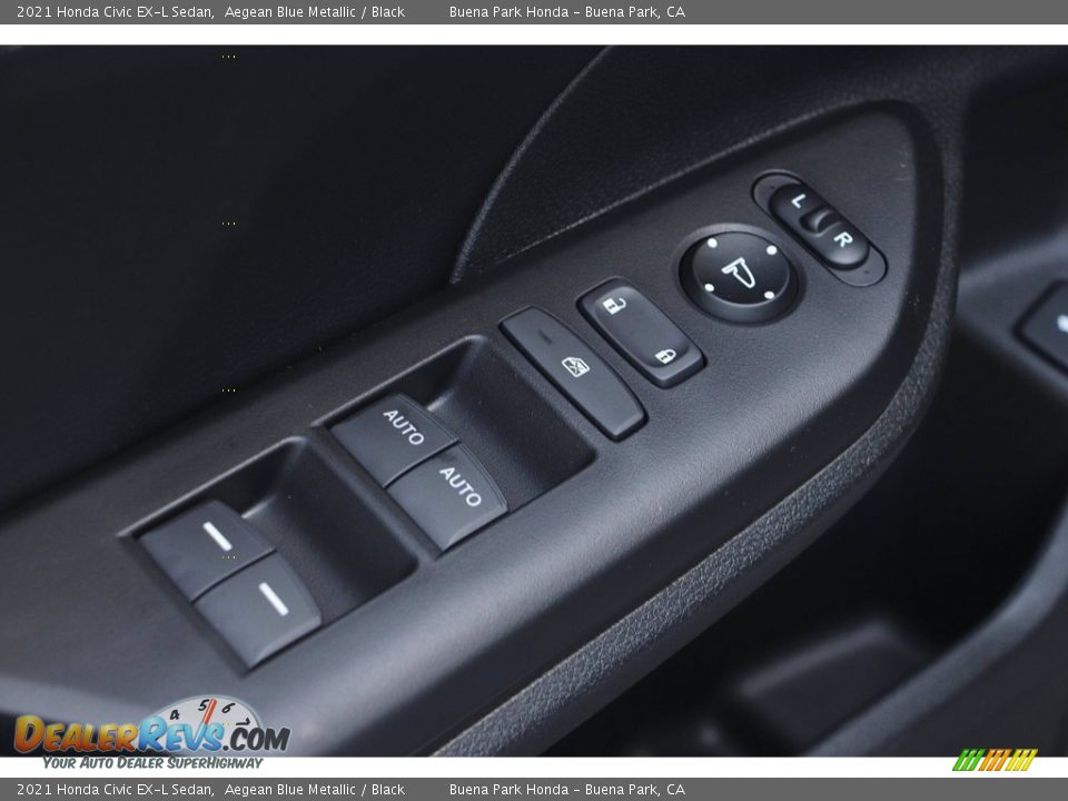 2021 Honda Civic EX-L Sedan Aegean Blue Metallic / Black Photo #13