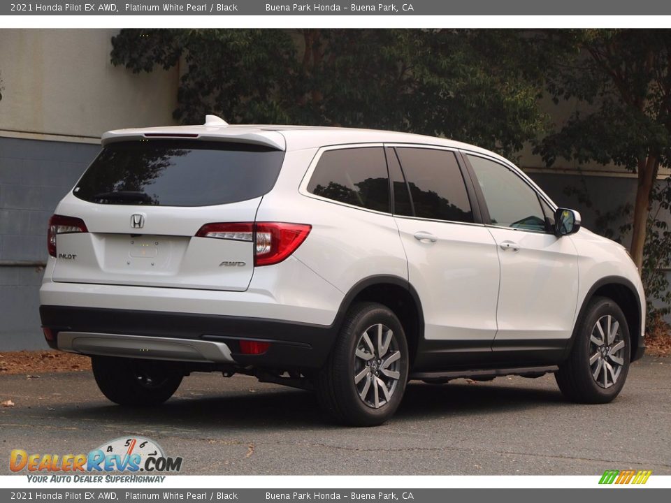 2021 Honda Pilot EX AWD Platinum White Pearl / Black Photo #6