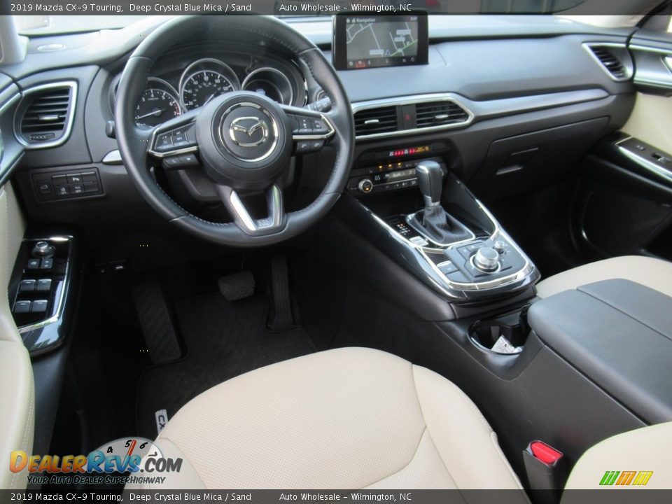 2019 Mazda CX-9 Touring Deep Crystal Blue Mica / Sand Photo #14