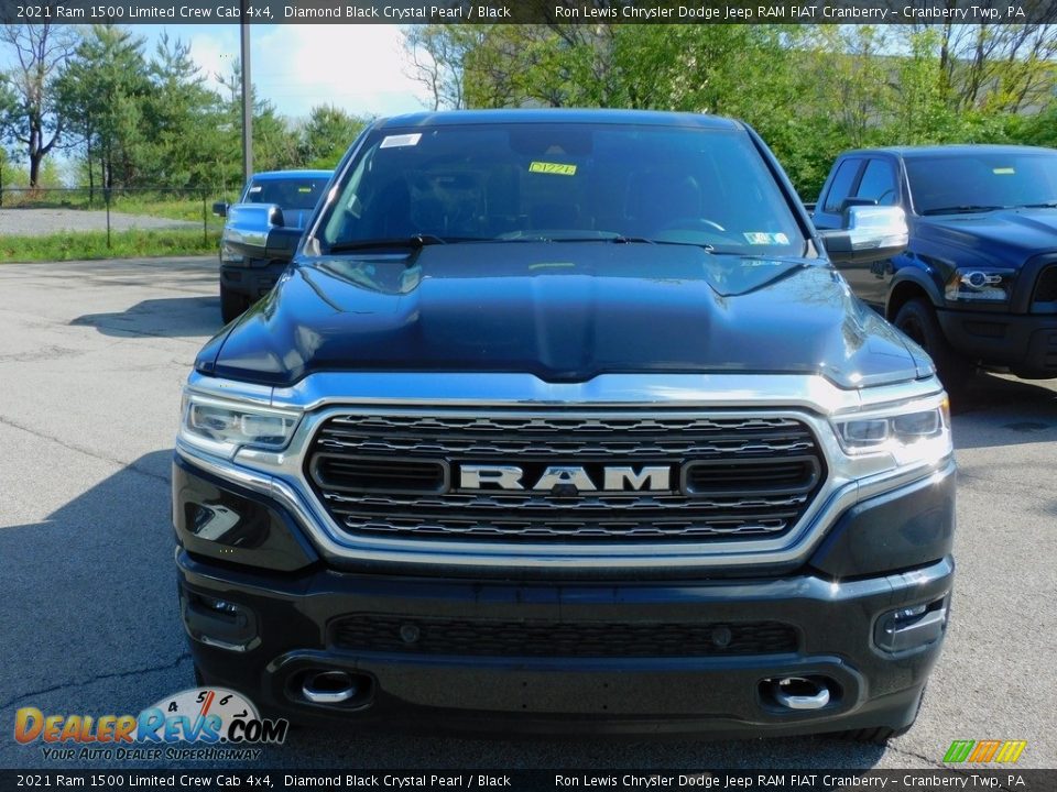 2021 Ram 1500 Limited Crew Cab 4x4 Diamond Black Crystal Pearl / Black Photo #2