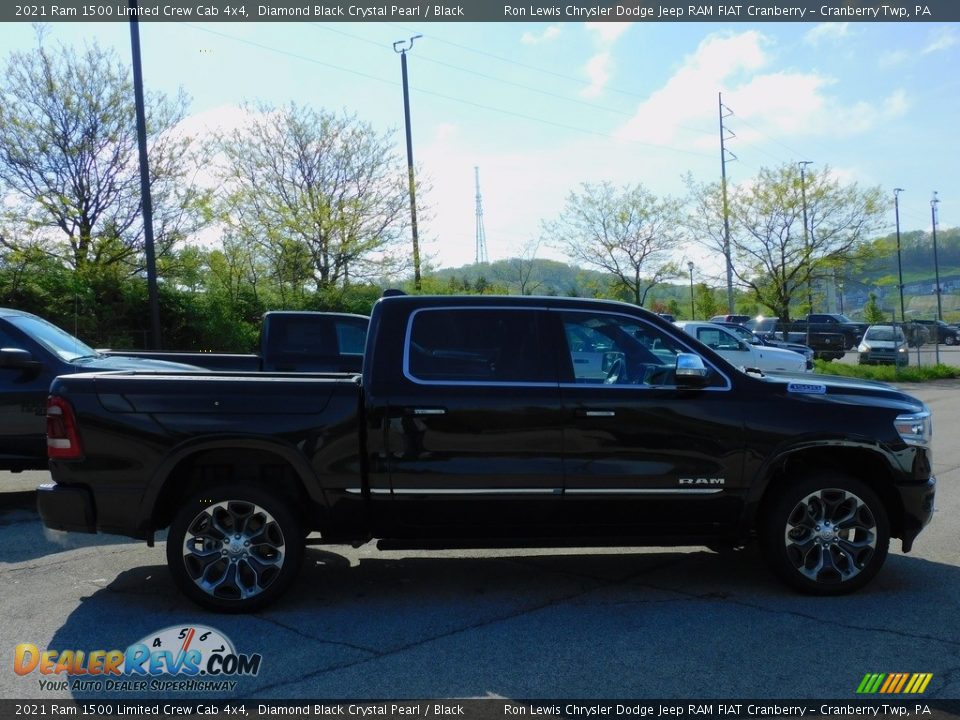 2021 Ram 1500 Limited Crew Cab 4x4 Diamond Black Crystal Pearl / Black Photo #4