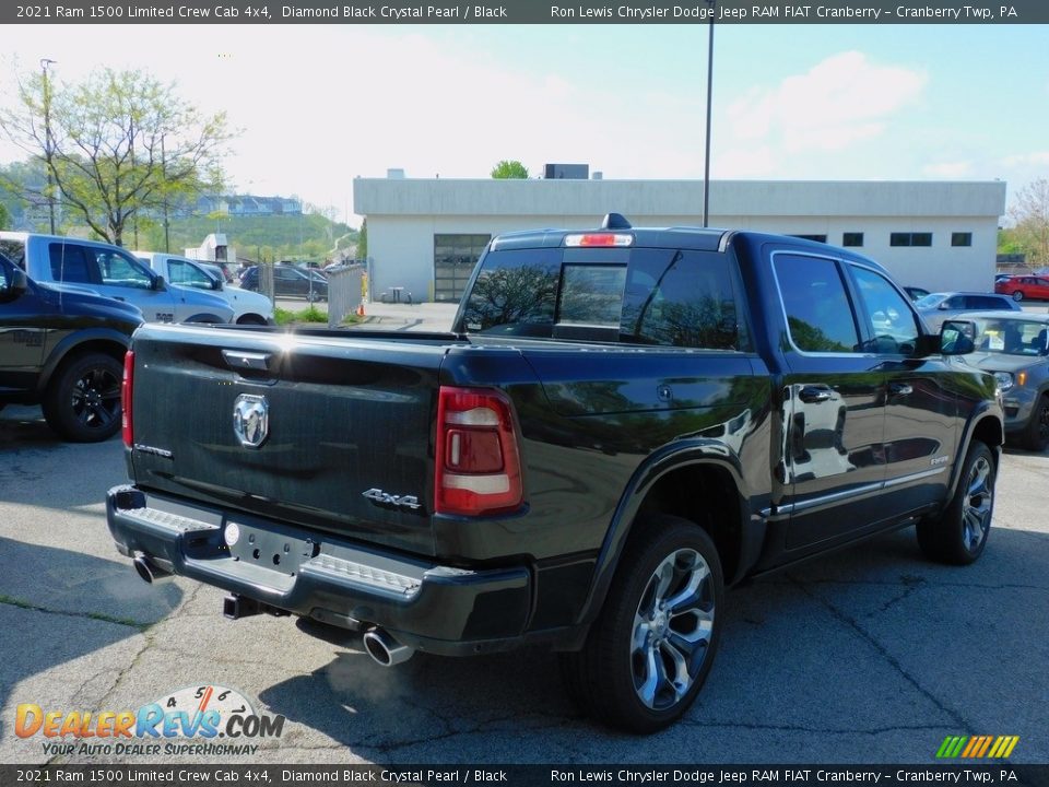 2021 Ram 1500 Limited Crew Cab 4x4 Diamond Black Crystal Pearl / Black Photo #5