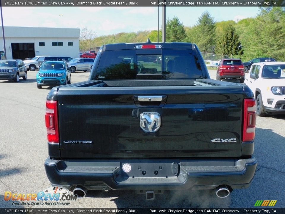 2021 Ram 1500 Limited Crew Cab 4x4 Diamond Black Crystal Pearl / Black Photo #6