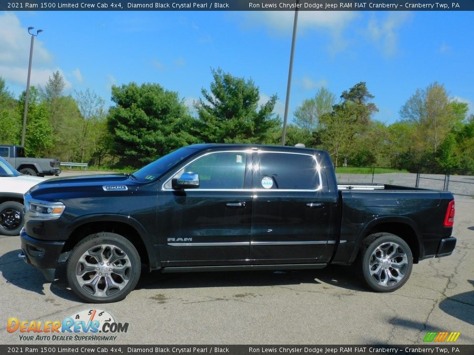 2021 Ram 1500 Limited Crew Cab 4x4 Diamond Black Crystal Pearl / Black Photo #9