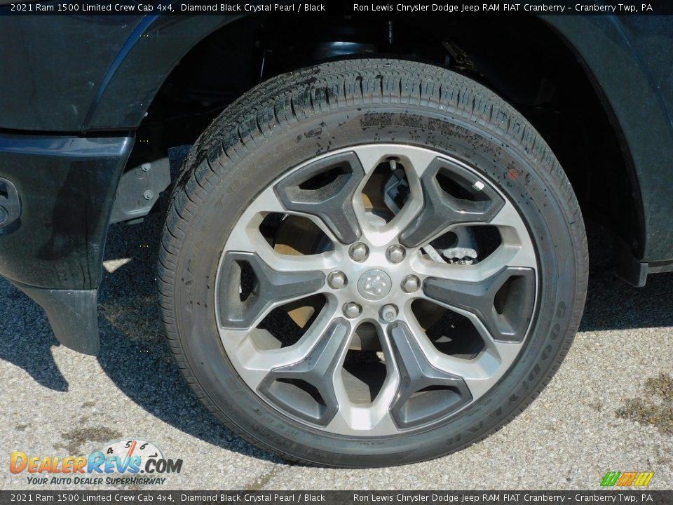 2021 Ram 1500 Limited Crew Cab 4x4 Diamond Black Crystal Pearl / Black Photo #10