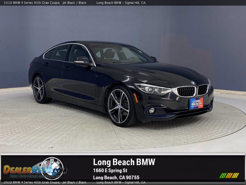 2019 BMW 4 Series 430i Gran Coupe Jet Black / Black Photo #1