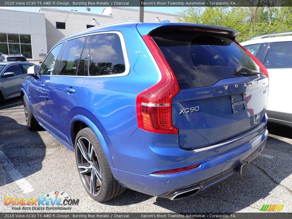 2016 Volvo XC90 T6 AWD R-Design Bursting Blue Metallic / Charcoal Photo #2