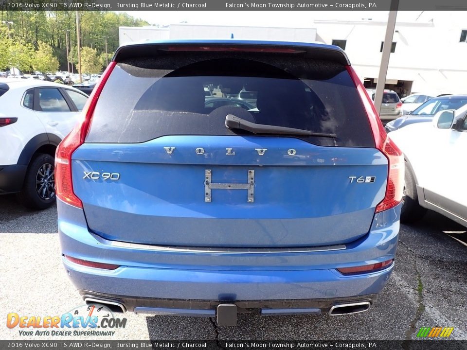 2016 Volvo XC90 T6 AWD R-Design Bursting Blue Metallic / Charcoal Photo #3