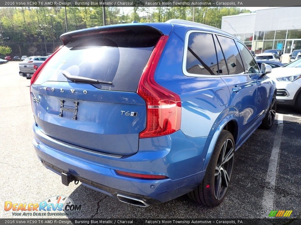 2016 Volvo XC90 T6 AWD R-Design Bursting Blue Metallic / Charcoal Photo #4