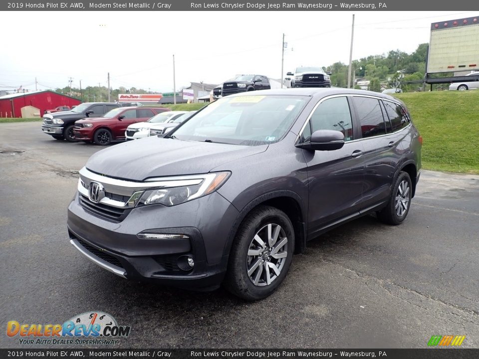 2019 Honda Pilot EX AWD Modern Steel Metallic / Gray Photo #1