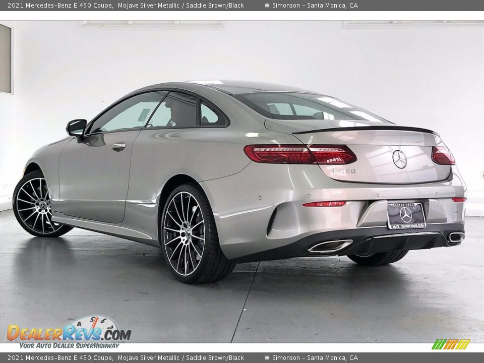 2021 Mercedes-Benz E 450 Coupe Mojave Silver Metallic / Saddle Brown/Black Photo #2