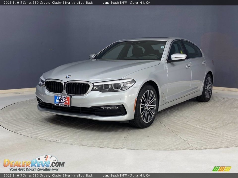 2018 BMW 5 Series 530i Sedan Glacier Silver Metallic / Black Photo #3