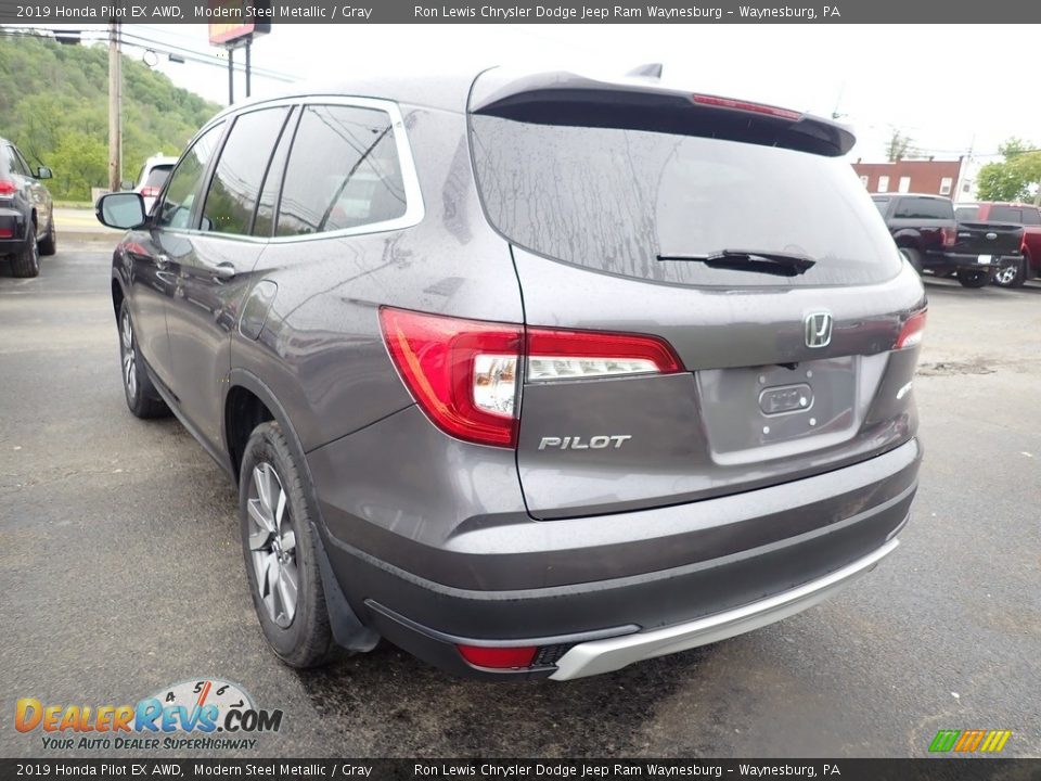 2019 Honda Pilot EX AWD Modern Steel Metallic / Gray Photo #4